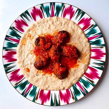Beğendili Köfte ( patates kızartması ile birlikte )